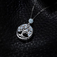 Tree Spinel Silver Necklace - IDiamond