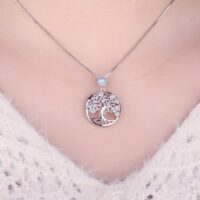Tree Spinel Silver Necklace - IDiamond