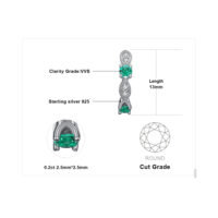 Romantic Emerald Silver Earrings - IDiamond