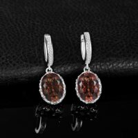 Oval Quartz Silver Earrings - IDiamond