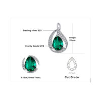 Drop Emerald Silver Earrings - IDiamond