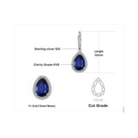 Drop Sapphire Silver Earrings - IDiamond