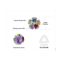 Flower Topaz, Amethyst, Garnet Silver Pendant - IDiamond