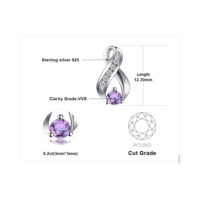 Node Amethyst Silver Earrings - IDiamond