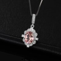 Oval Sapphire Silver Pendant - IDiamond