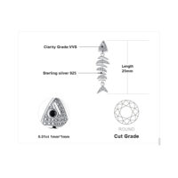 Fish Bone Spinel Silver Earrings - IDiamond