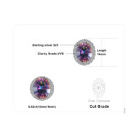 Oval Quartz Silver Earrings - IDiamond