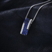 Rectangle Spinel Silver Pendant - IDiamond