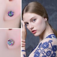 Round Quartz Silver Earrings - IDiamond