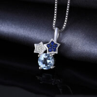 Stars Topaz Spinel Silver Pendant - IDiamond