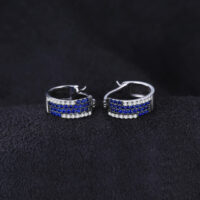 Rectangle Spinel Silver Earrings - IDiamond