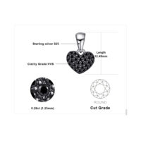 Heart Spinel Silver Necklace - IDiamond