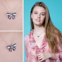 Butterfly Spinel Silver Pendant - IDiamond