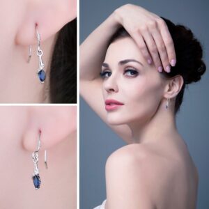 Drop Spinel Silver Earrings - IDiamond