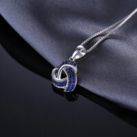 Round Spinel Silver Pendant - IDiamond