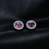Oval Quartz Silver Earrings - IDiamond