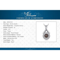 Round Quartz Silver Pendant - IDiamond