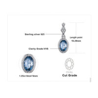Oval Topaz Silver Earrings - IDiamond