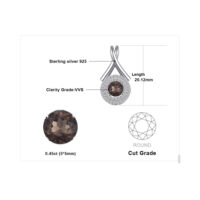 Round Quartz Silver Pendant - IDiamond
