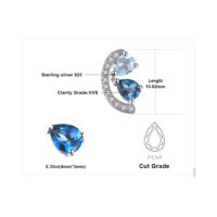 Drop Topaz Silver Earrings - IDiamond