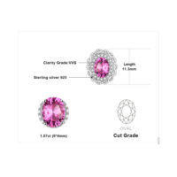Oval Topaz Silver Earrings - IDiamond