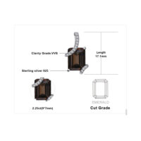 Square Quartz Silver Pendant - IDiamond