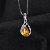 Drop Sapphire Silver Pendant - IDiamond