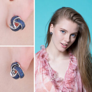 Knot Spinel Silver Earrings - IDiamond