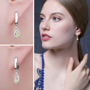 Drop Quartz Silver Earrings - IDiamond