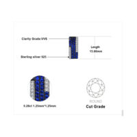 Rectangle Spinel Silver Pendant - IDiamond