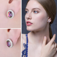 Oval Quartz Silver Earrings - IDiamond