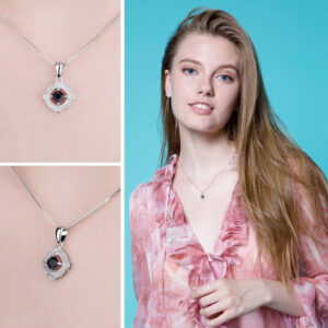 Square Spinel Silver Pendant - IDiamond