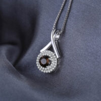 Round Quartz Silver Pendant - IDiamond