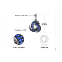 Round Spinel Silver Pendant - IDiamond