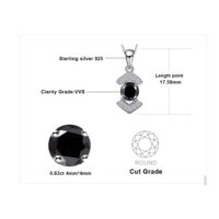 Round Spinel Silver Pendant - IDiamond