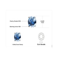 Oval Topaz Silver Earrings - IDiamond