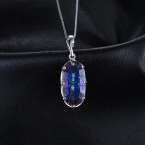 Oval Quartz Silver Pendant - IDiamond