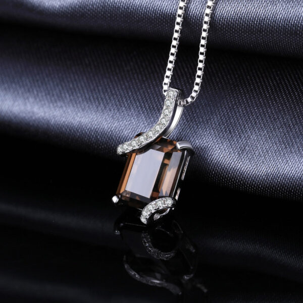 Square Quartz Silver Pendant - IDiamond