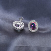 Oval Quartz Silver Earrings - IDiamond
