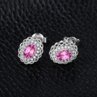 Oval Topaz Silver Earrings - IDiamond