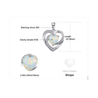 Heart Opal Silver Necklace - IDiamond