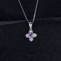 Сross Amethyst Silver Pendant - IDiamond