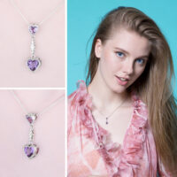 Heart Sapphire Silver Pendant - IDiamond