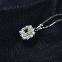 Square Quartz Silver Pendant - IDiamond