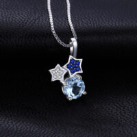Stars Topaz Spinel Silver Pendant - IDiamond
