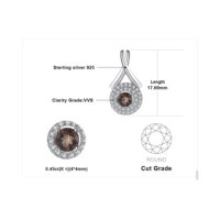 Round Quartz Silver Earrings - IDiamond