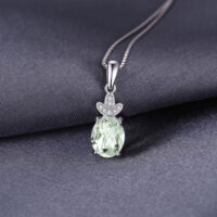Oval Amethyst Topaz Silver Pendant - IDiamond