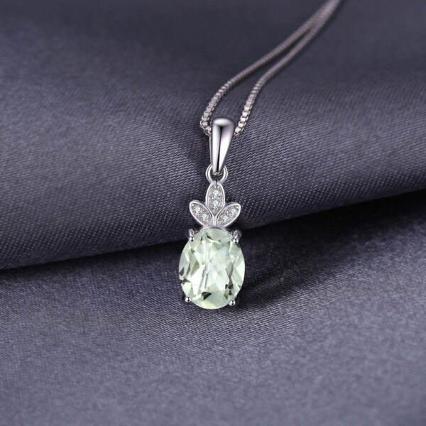 Oval Amethyst Topaz Silver Pendant - IDiamond