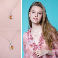 Drop Sapphire Silver Pendant - IDiamond