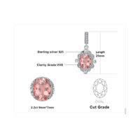 Oval Sapphire Silver Pendant - IDiamond